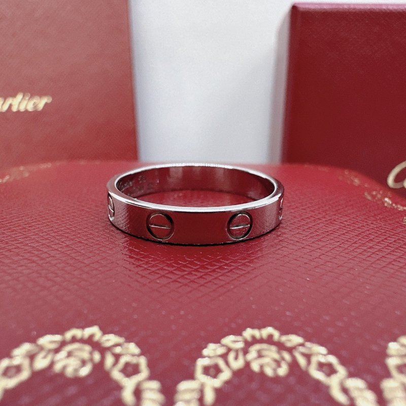 Cartier 經典LOVE白金戒指-1