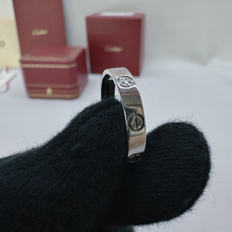 Cartier 經典LOVE白金戒指-4