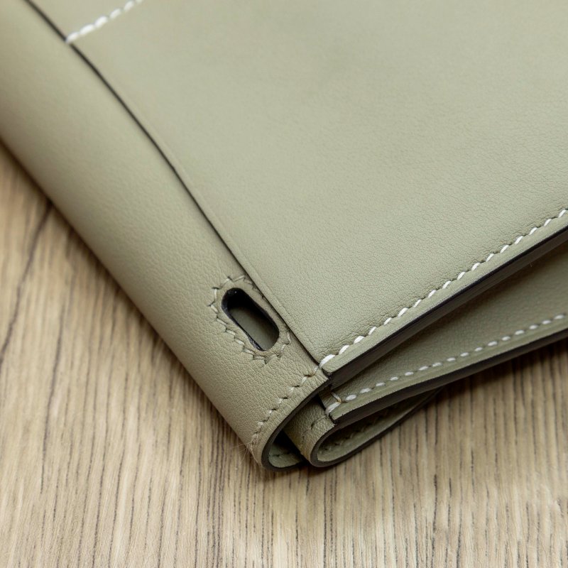 HERMES HALZAN 22CM 鼠尾草綠 S 皮-4