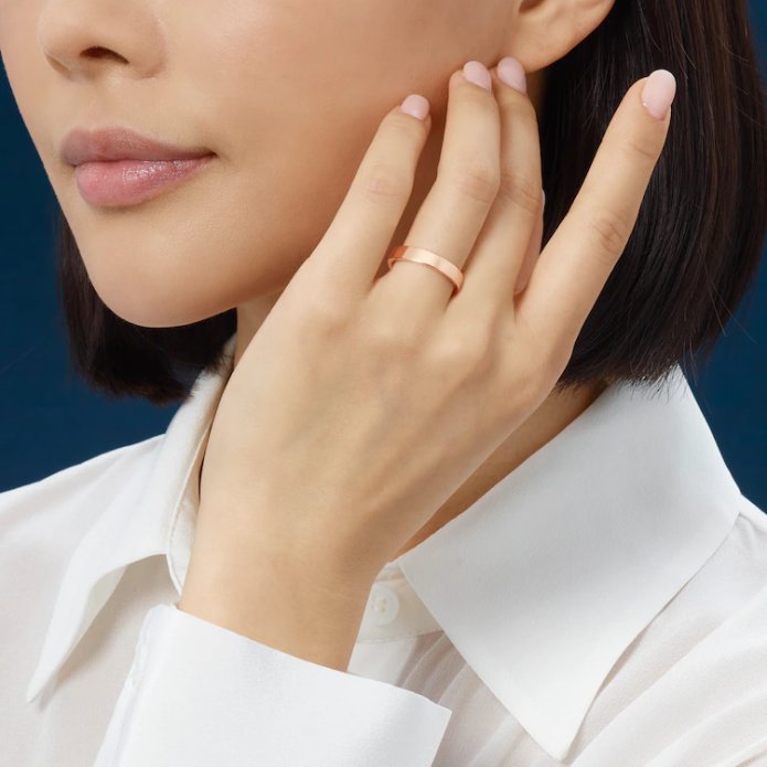 CHAUMET Les Eternelles de Chaumet玫瑰金鑽石婚戒-6
