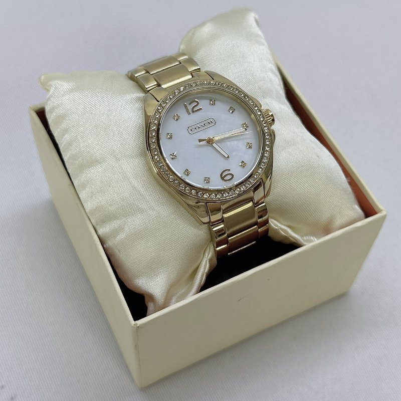 COACH 珍珠母貝水鑽女錶-3