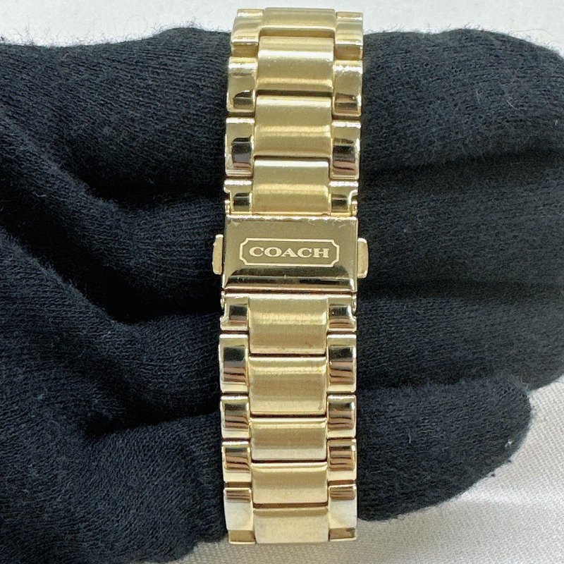 COACH 珍珠母貝水鑽女錶-7