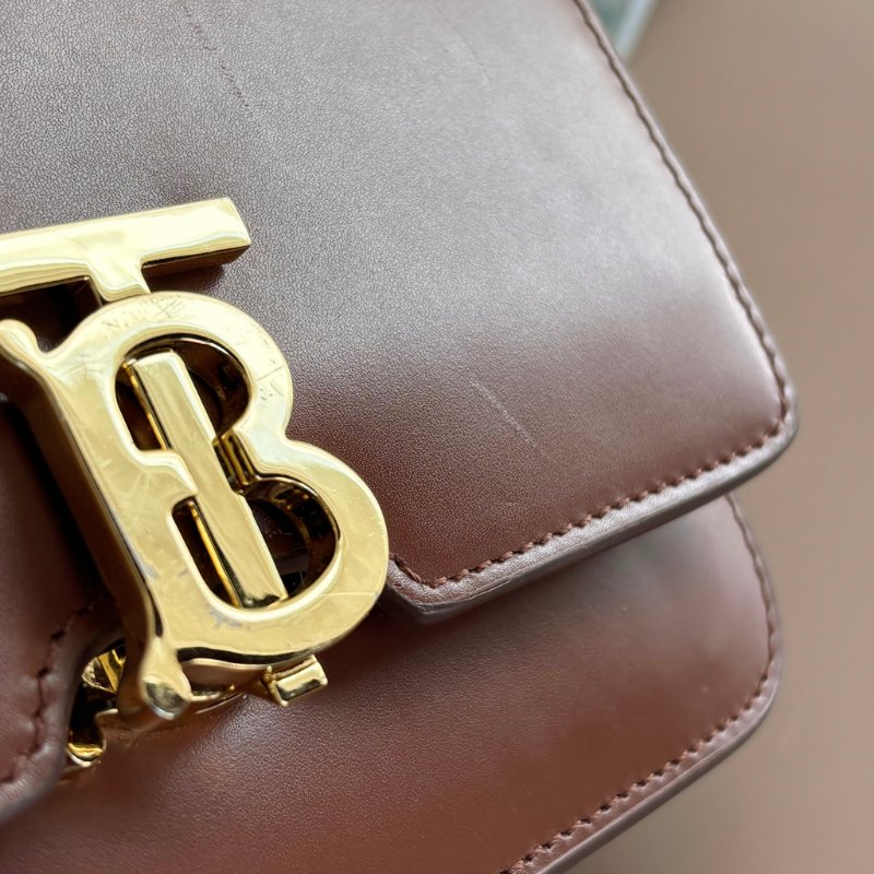::BURBERRY:: TB smooth leather belt bag 金色LOGO滑面皮革腰包 胸口包-22
