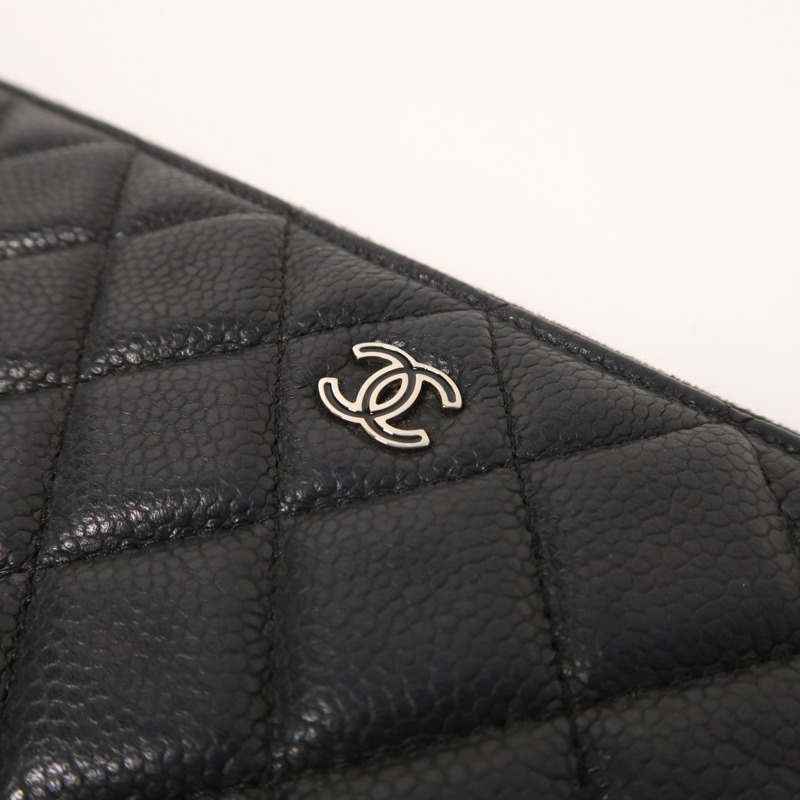 CHANEL 牛皮皮革Clutch Bag銀扣手拿包-9