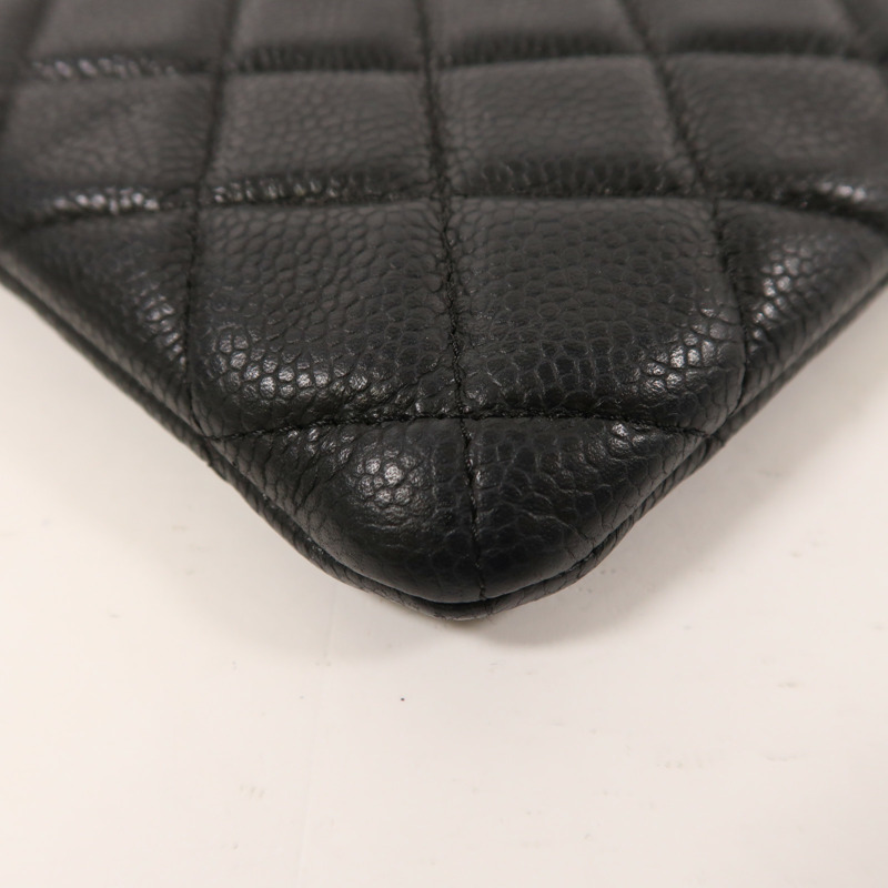 CHANEL 牛皮皮革Clutch Bag銀扣手拿包-11