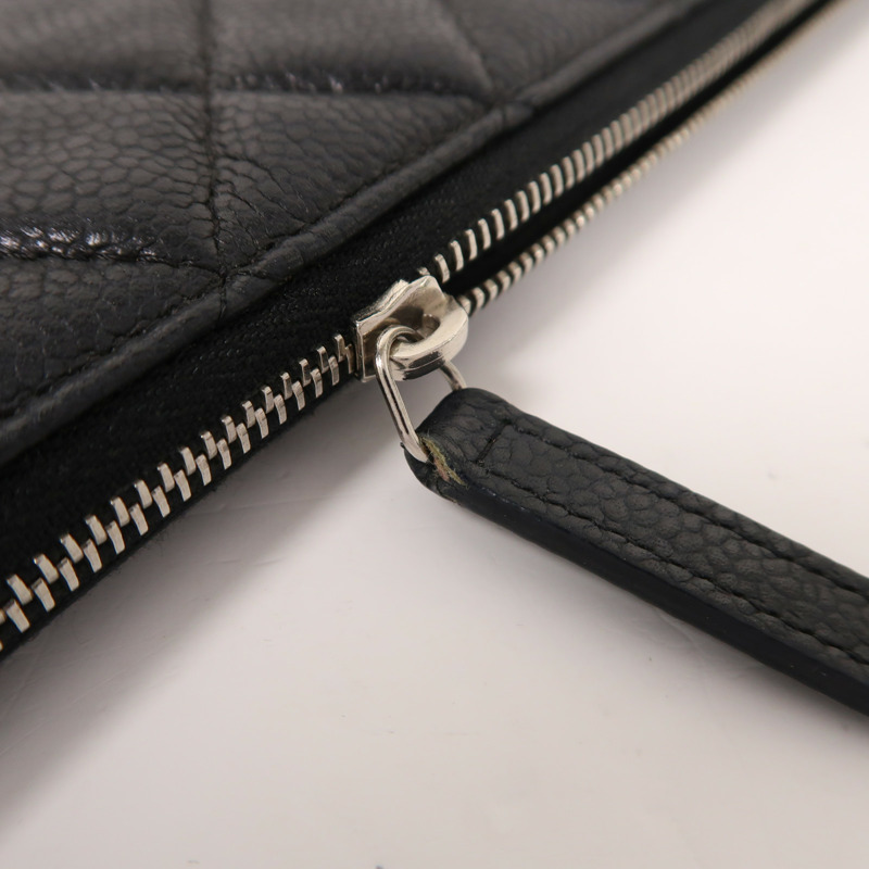 CHANEL 牛皮皮革Clutch Bag銀扣手拿包-15