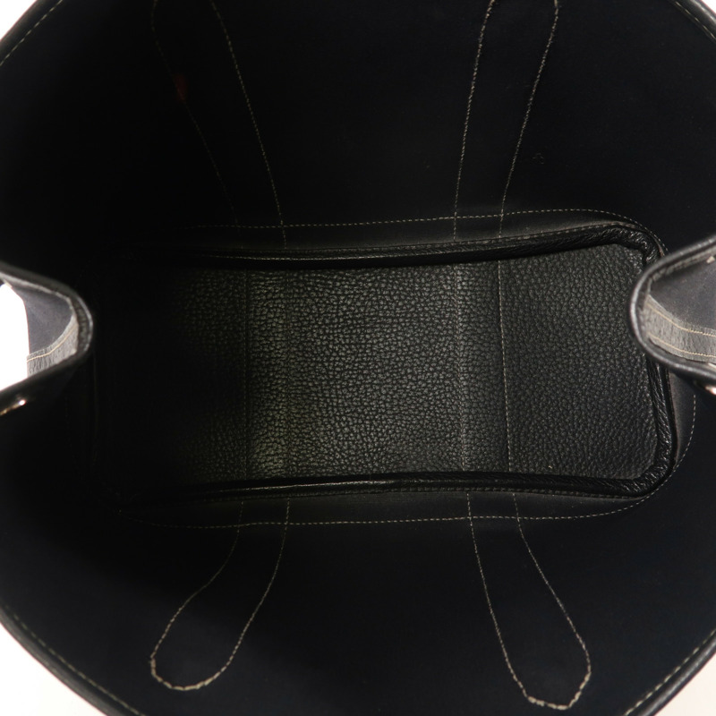 HERMES 帆布Garden Party TPM銀扣手挽肩背兩用袋-4