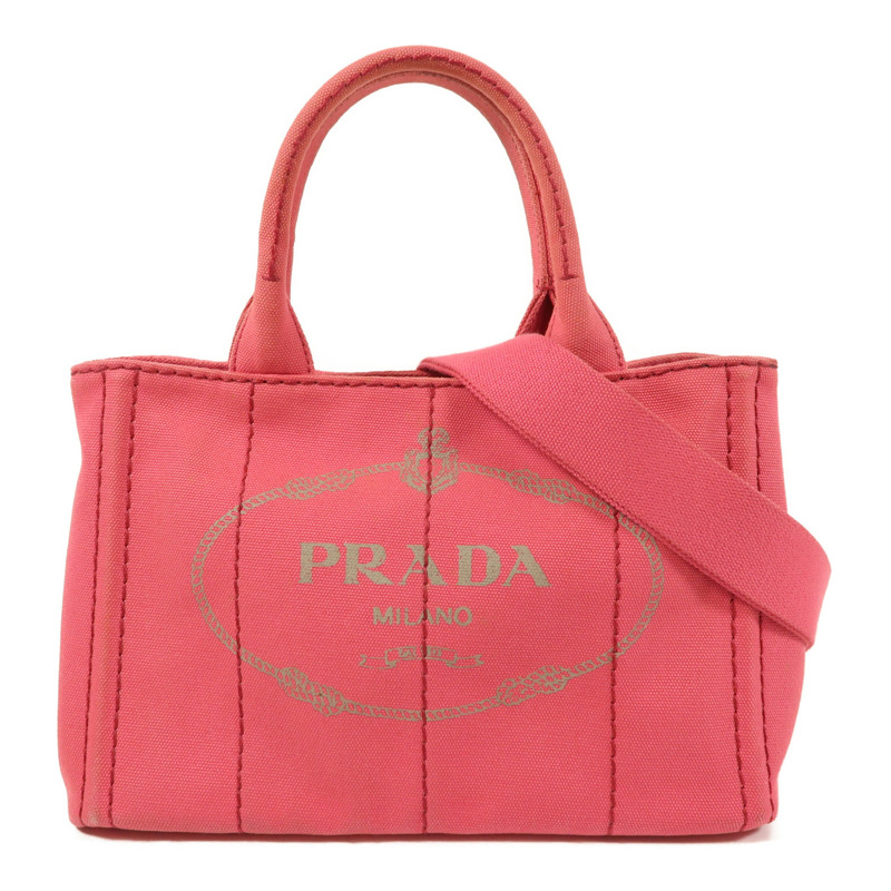 PRADA 帆布2 Way Shoulder金扣手挽肩背兩用袋-0