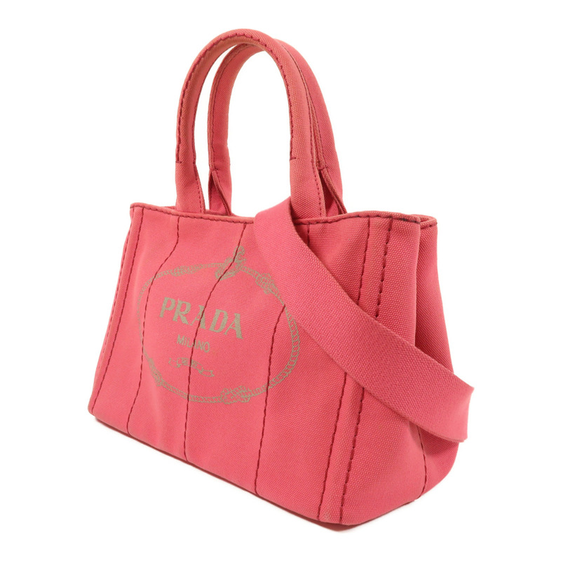 PRADA 帆布2 Way Shoulder金扣手挽肩背兩用袋-2