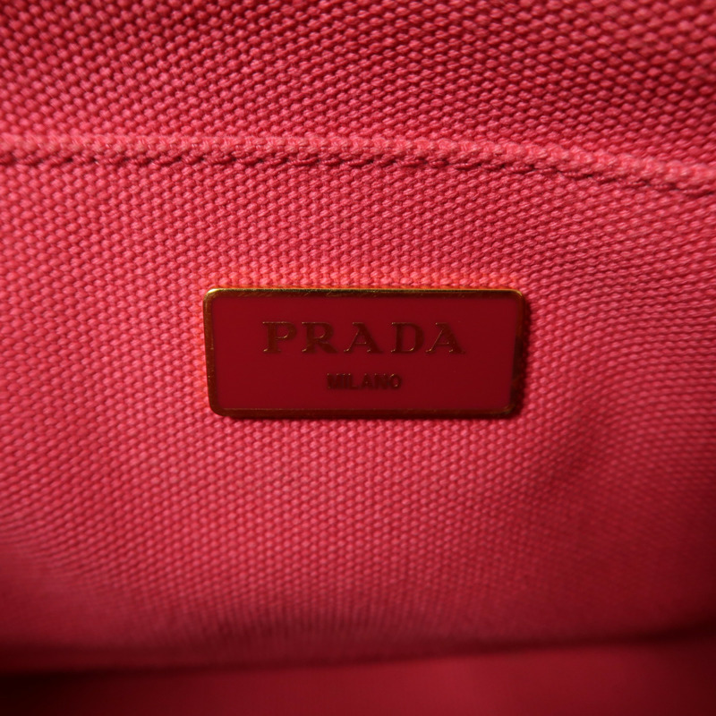 PRADA 帆布2 Way Shoulder金扣手挽肩背兩用袋-5