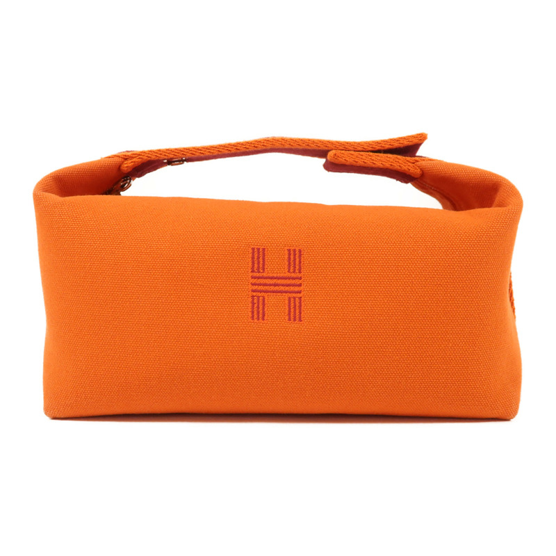 HERMES 帆布Bride A Brac銀扣手挽袋-0