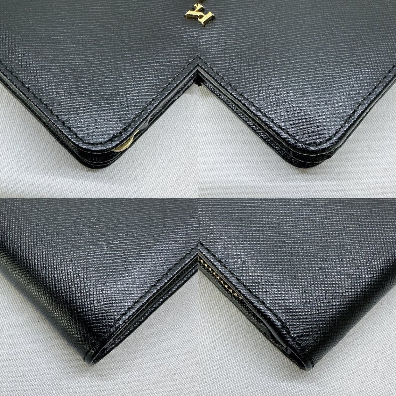 PRADA Saffiano皮革拉鍊中夾-7