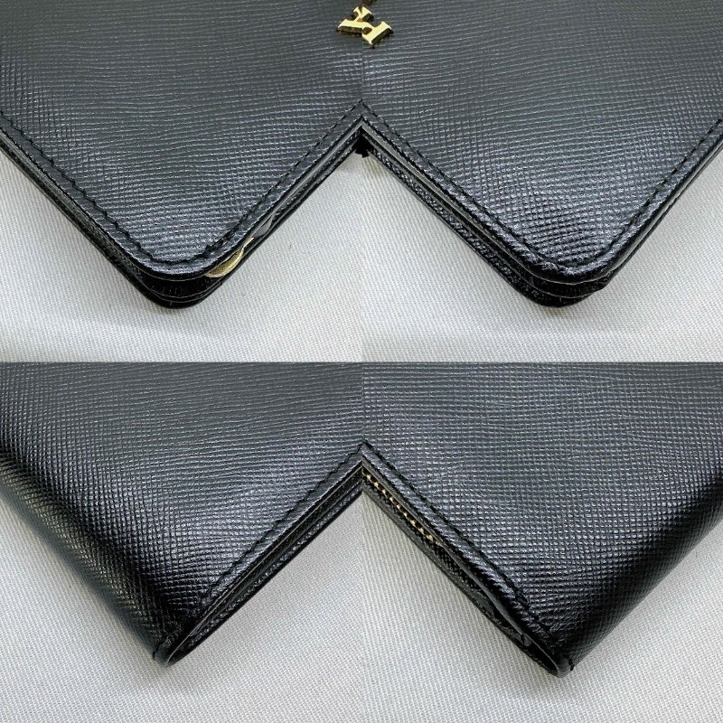 PRADA Saffiano皮革拉鍊中夾-8