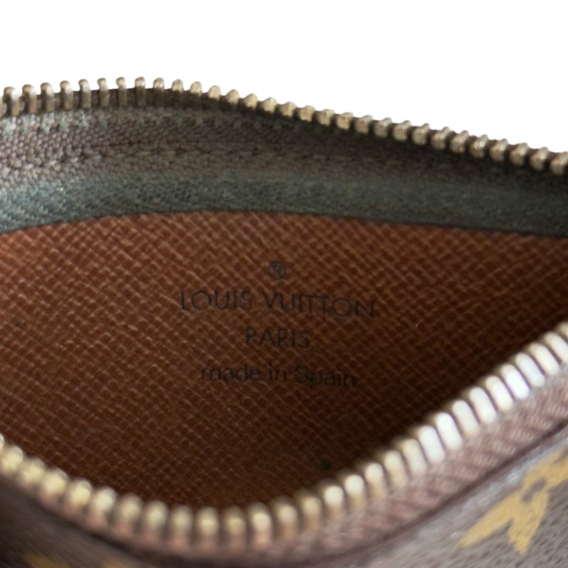 LOUIS VUITTON 老花 拉鏈鑰匙扣卡包-15