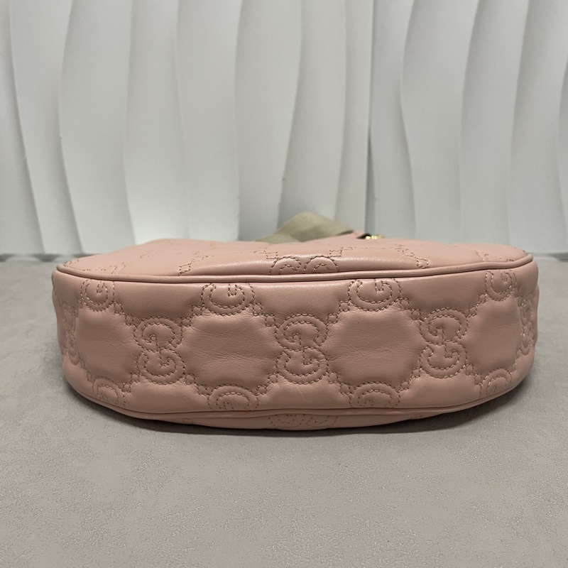 Gucci / 古馳 牛皮 粉色系 Matelasse 腋下包 單肩包-2