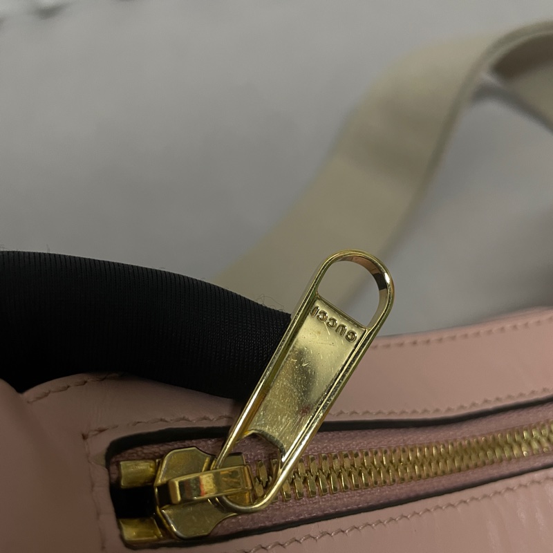 Gucci / 古馳 牛皮 粉色系 Matelasse 腋下包 單肩包-12