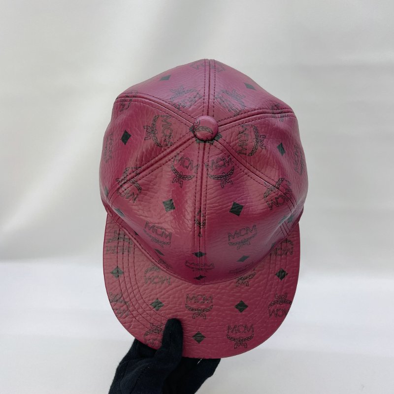MCM 全新Logo皮革棒球帽-2