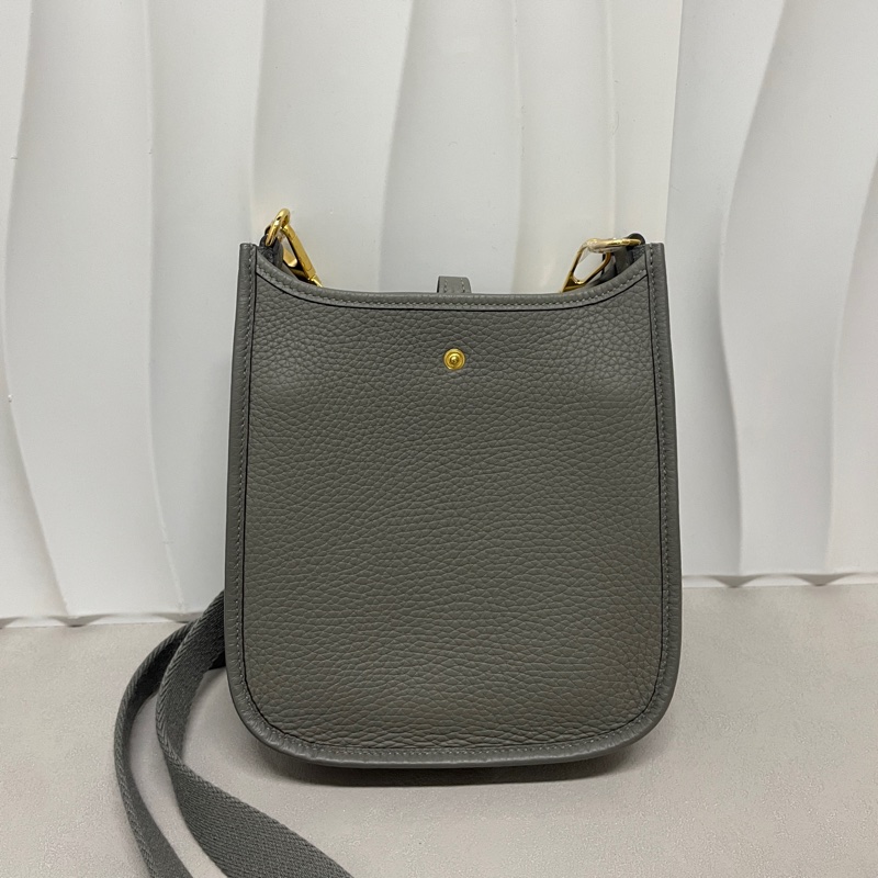 Hermès / 愛馬仕 Evelyne16 積雨雲灰 伊芙琳 牛皮 郵差包 斜挎包-2