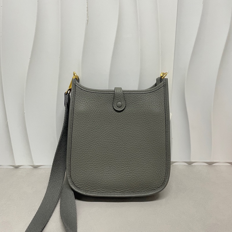 Hermès / 愛馬仕 Evelyne16 積雨雲灰 伊芙琳 牛皮 郵差包 斜挎包-5
