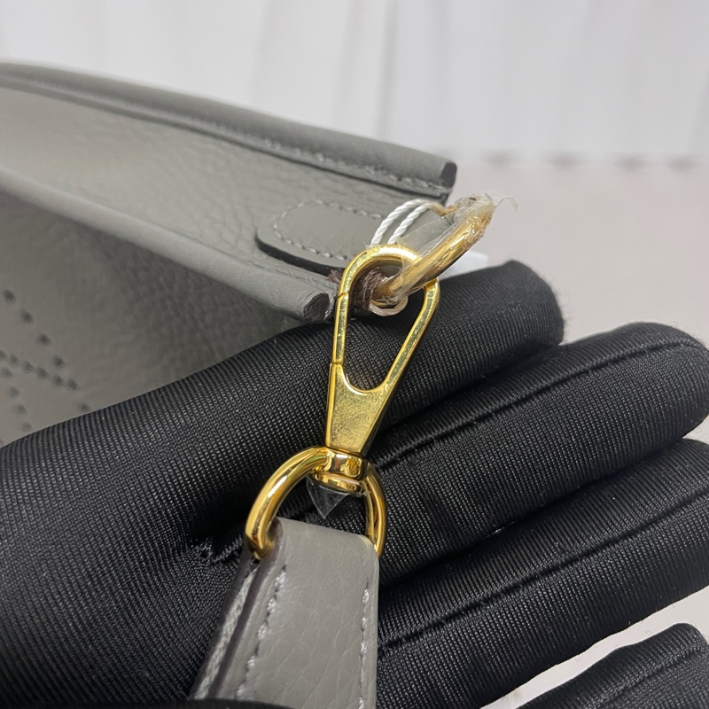 Hermès / 愛馬仕 Evelyne16 積雨雲灰 伊芙琳 牛皮 郵差包 斜挎包-15