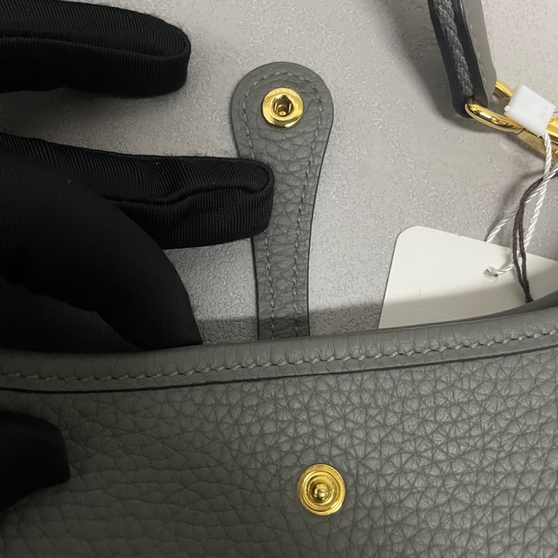 Hermès / 愛馬仕 Evelyne16 積雨雲灰 伊芙琳 牛皮 郵差包 斜挎包-16