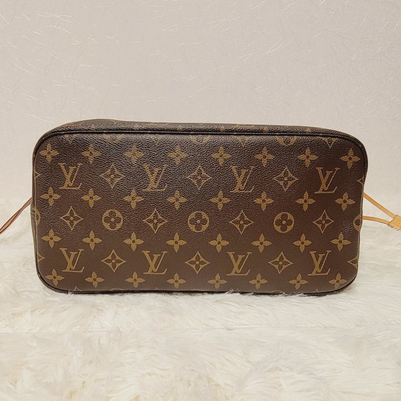 我最美 LOUIS VUITTON LV 原花帆布 Neverfull MM 肩背包 M41177 桃紅內裡 托特包 購物包 子母包 附小包包-11
