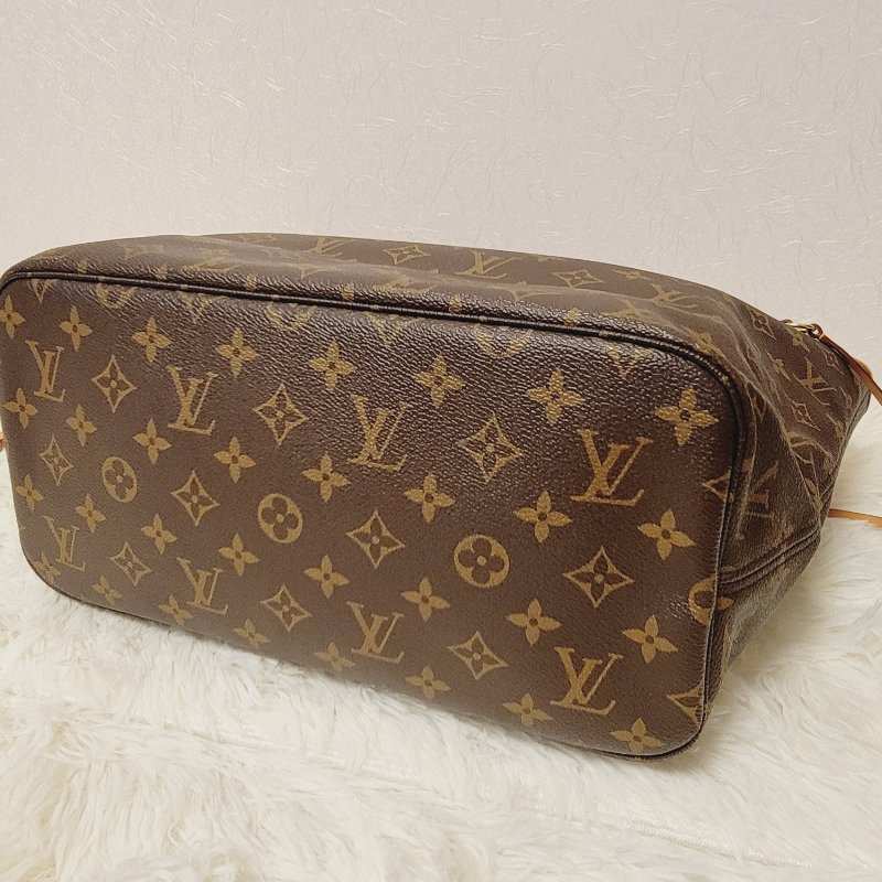 我最美 LOUIS VUITTON LV 原花帆布 Neverfull MM 肩背包 M41177 桃紅內裡 托特包 購物包 子母包 附小包包-12