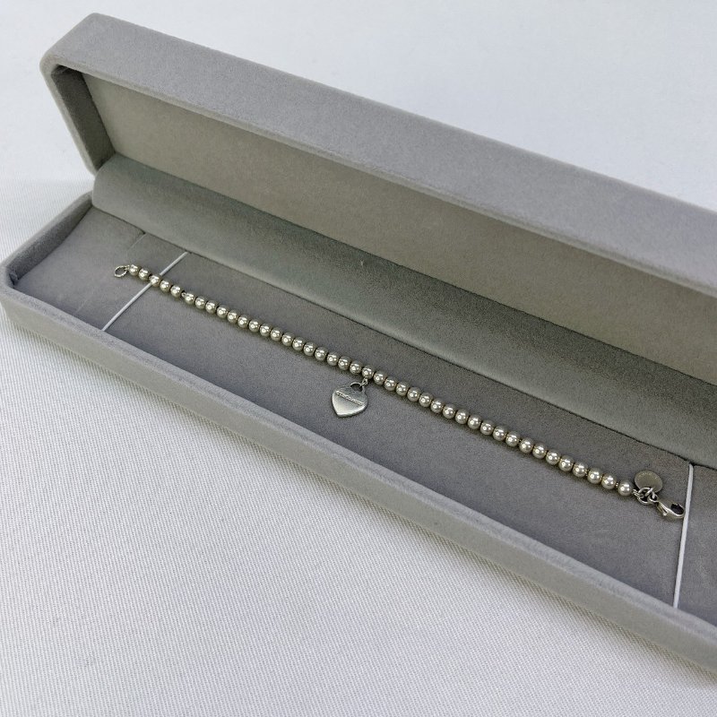 Tiffany 純銀心形吊飾手鏈-0