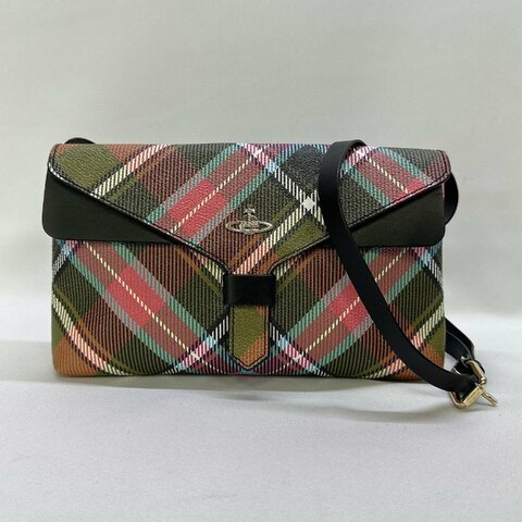 Vivienne Westwood薇薇安 Edinburgh格紋斜背包
