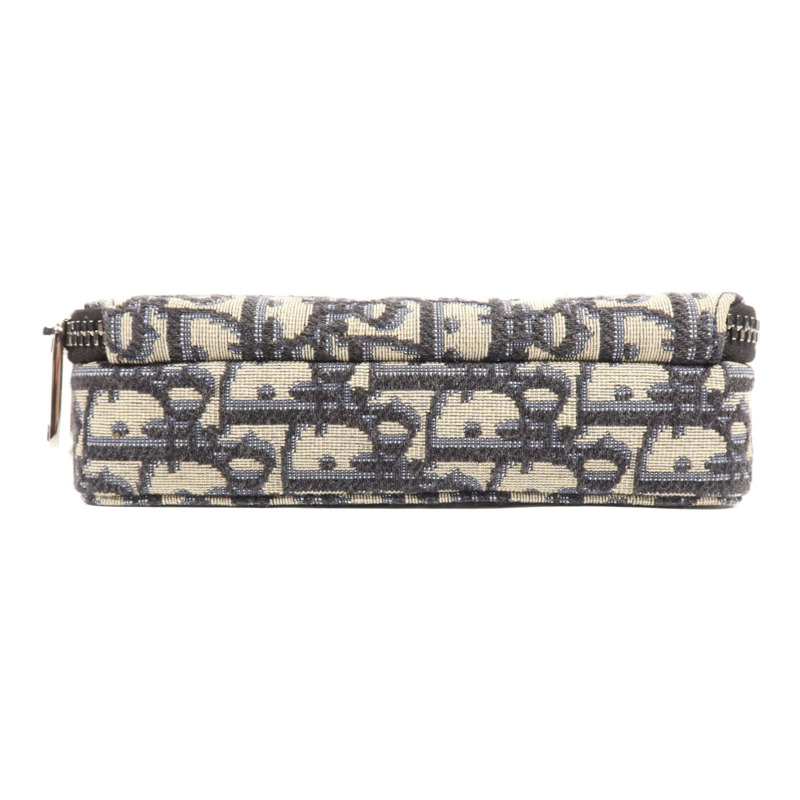 Dior 帆布Zipped Pouch With Strap銀扣肩背袋-3