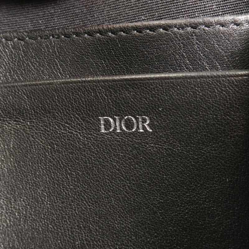 Dior 帆布Zipped Pouch With Strap銀扣肩背袋-5
