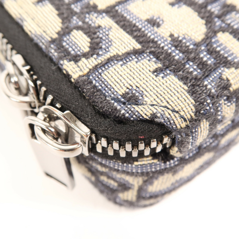Dior 帆布Zipped Pouch With Strap銀扣肩背袋-10