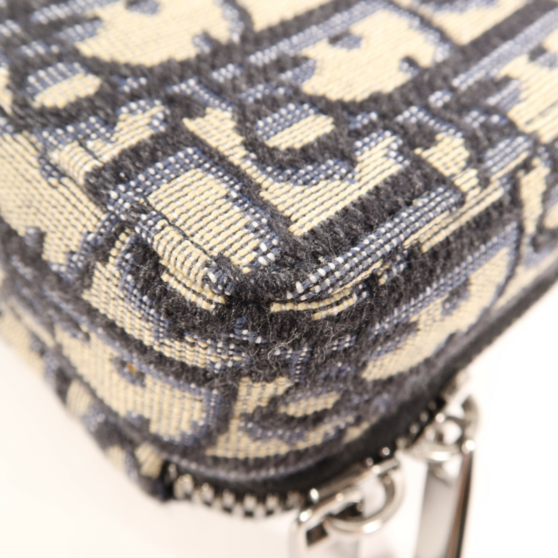 Dior 帆布Zipped Pouch With Strap銀扣肩背袋-11