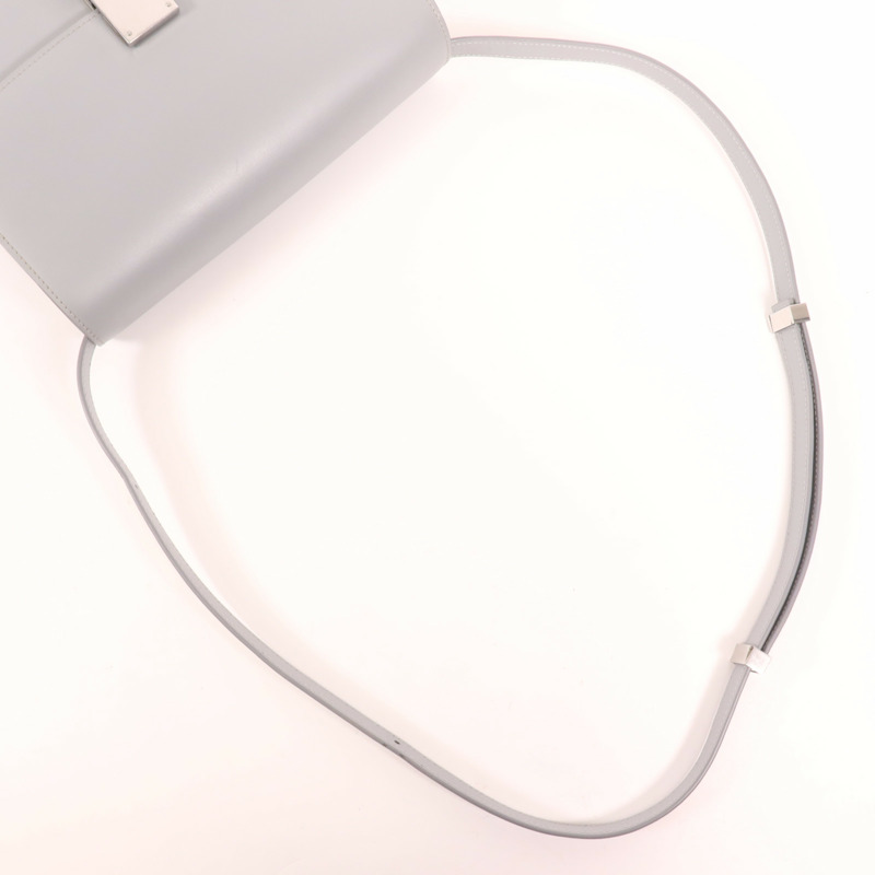 CELINE 牛皮皮革Classic Box銀扣肩背袋-8