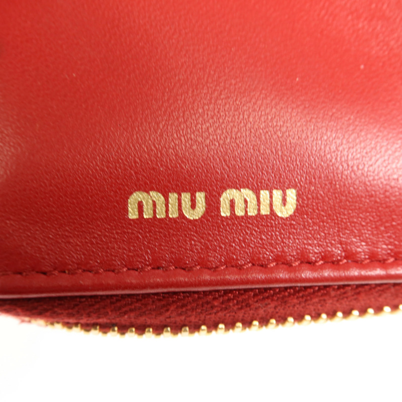 Miu Miu 羊皮皮革Wallet金扣錢包-6