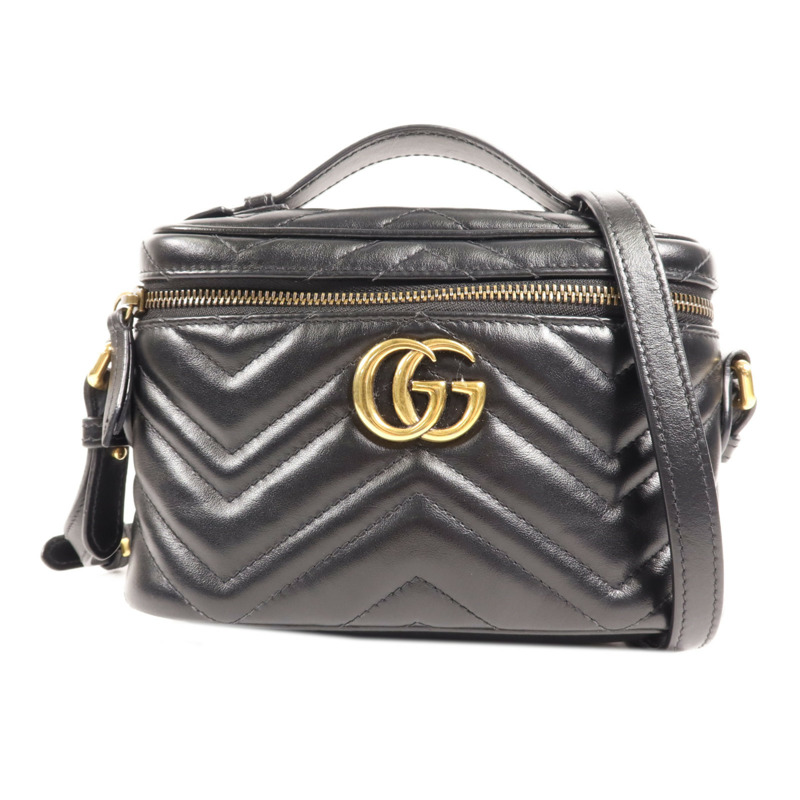 GUCCI 皮革Chain Shoulder金扣手挽肩背兩用袋-0