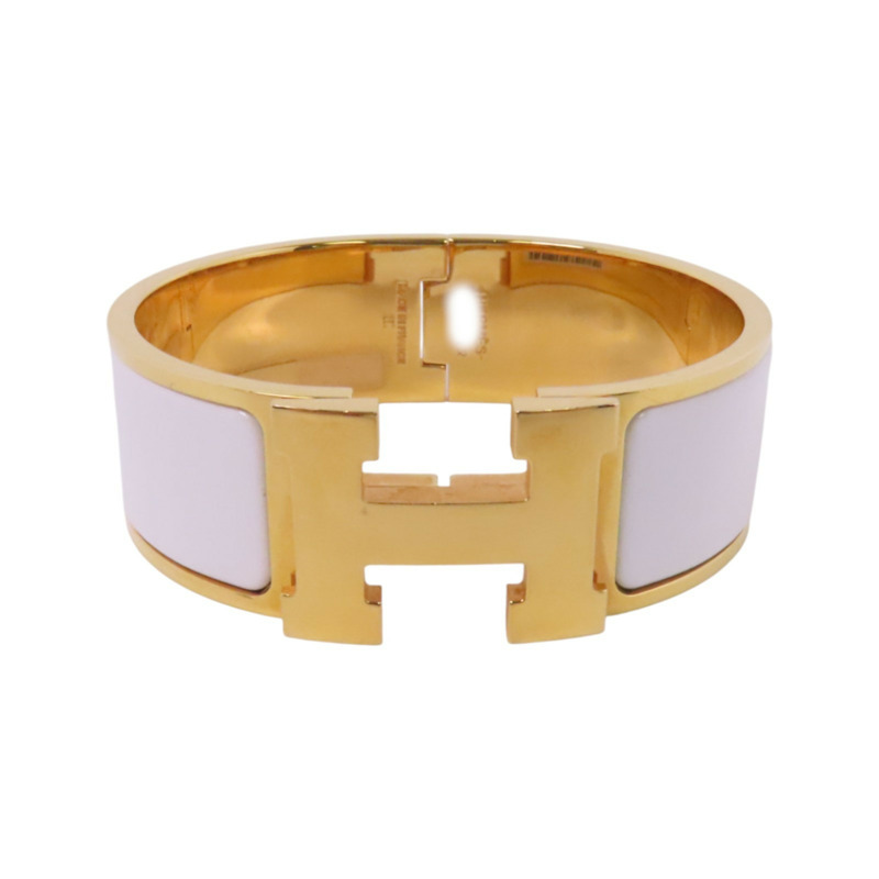 HERMES 金屬/琺瑯Clic Clac H Bracelet金扣手鐲-0