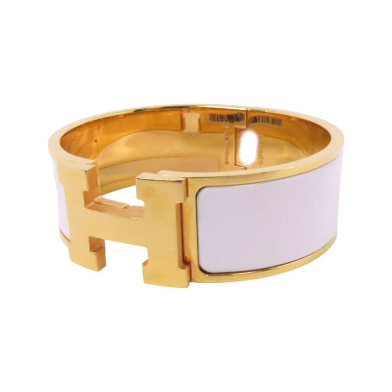 HERMES 金屬/琺瑯Clic Clac H Bracelet金扣手鐲-1