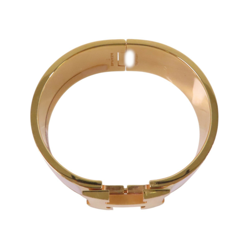 HERMES 金屬/琺瑯Clic Clac H Bracelet金扣手鐲-4