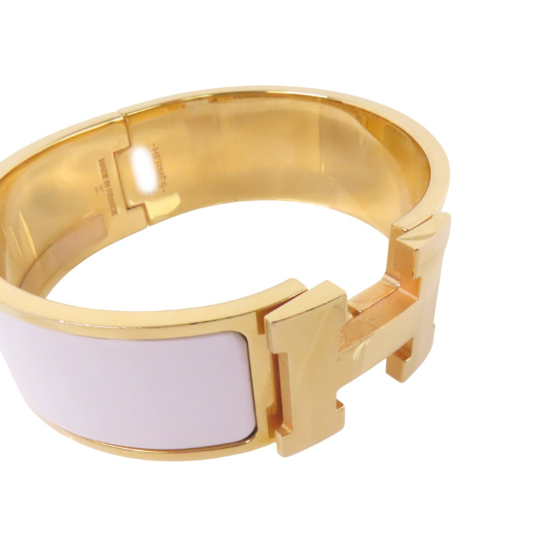 HERMES 金屬/琺瑯Clic Clac H Bracelet金扣手鐲-5