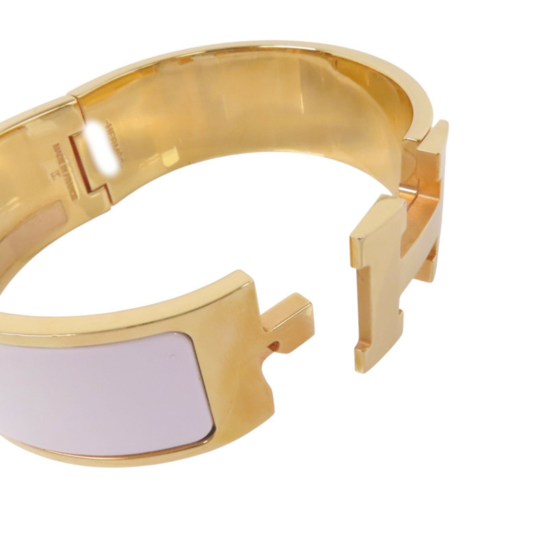 HERMES 金屬/琺瑯Clic Clac H Bracelet金扣手鐲-6