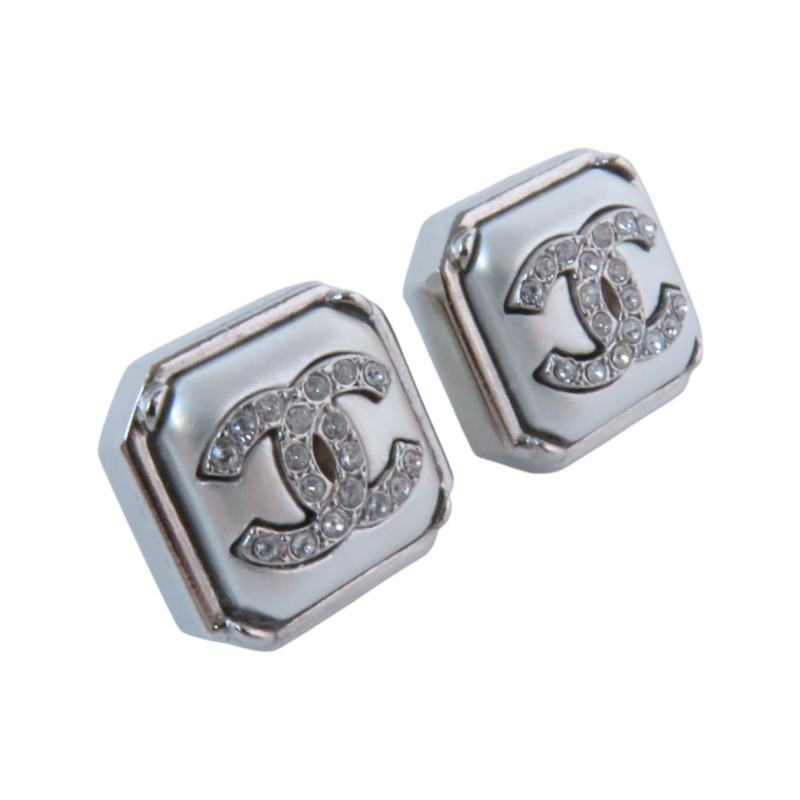 CHANEL 金屬/仿珍珠/水鑽Earrings金扣耳環-2