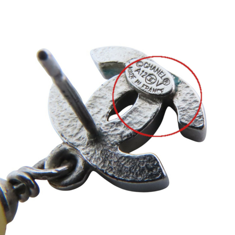 CHANEL 金屬/仿珍珠Earrings銀扣耳環-10