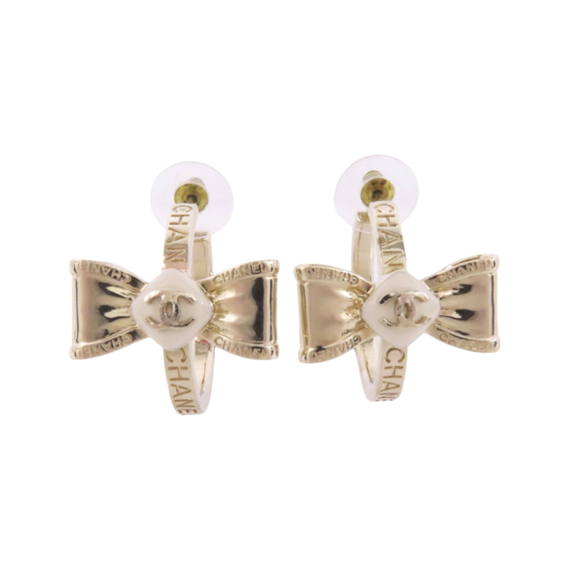 CHANEL 金屬/PVC Earrings金扣耳環-0