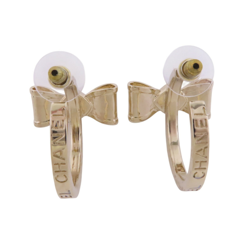 CHANEL 金屬/PVC Earrings金扣耳環-3