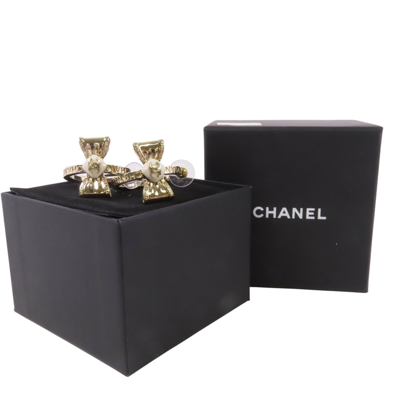 CHANEL 金屬/PVC Earrings金扣耳環-9