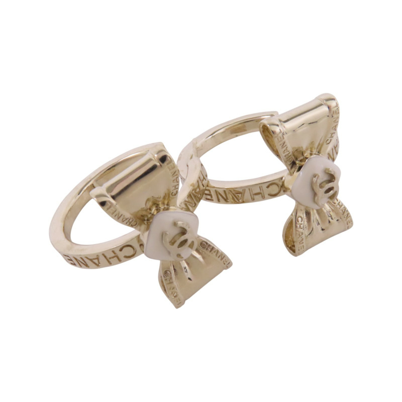 CHANEL 金屬/PVC Earrings金扣耳環-10
