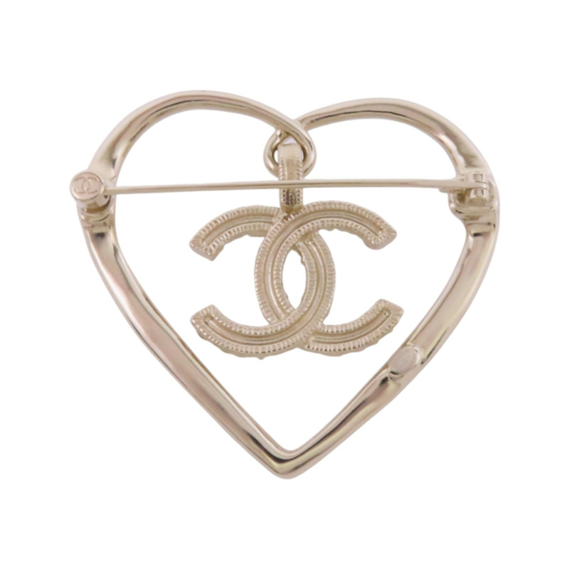CHANEL 金屬/水鑽Brooch金扣胸針-4