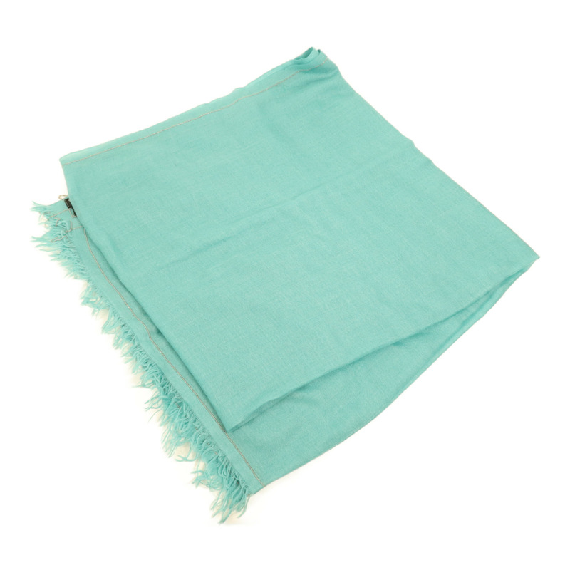 CHANEL 羊毛/絲質Muffler圍巾-1