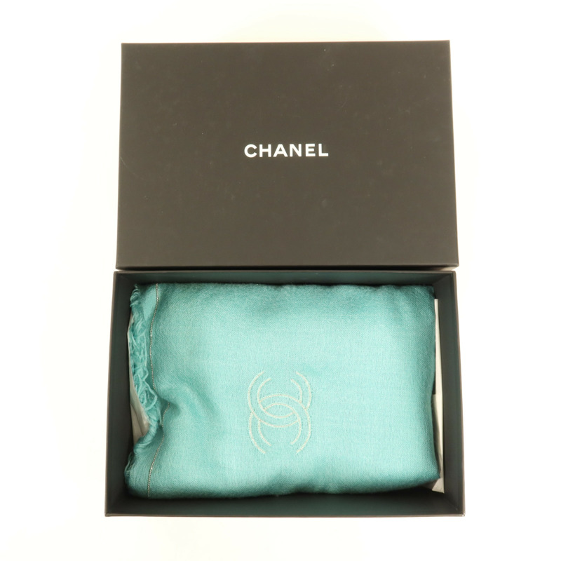 CHANEL 羊毛/絲質Muffler圍巾-6